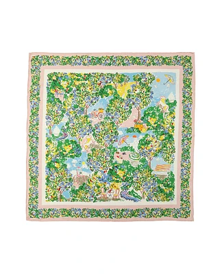 Kate Spade New York Women's Springtime Gardens Silk Square Scarf