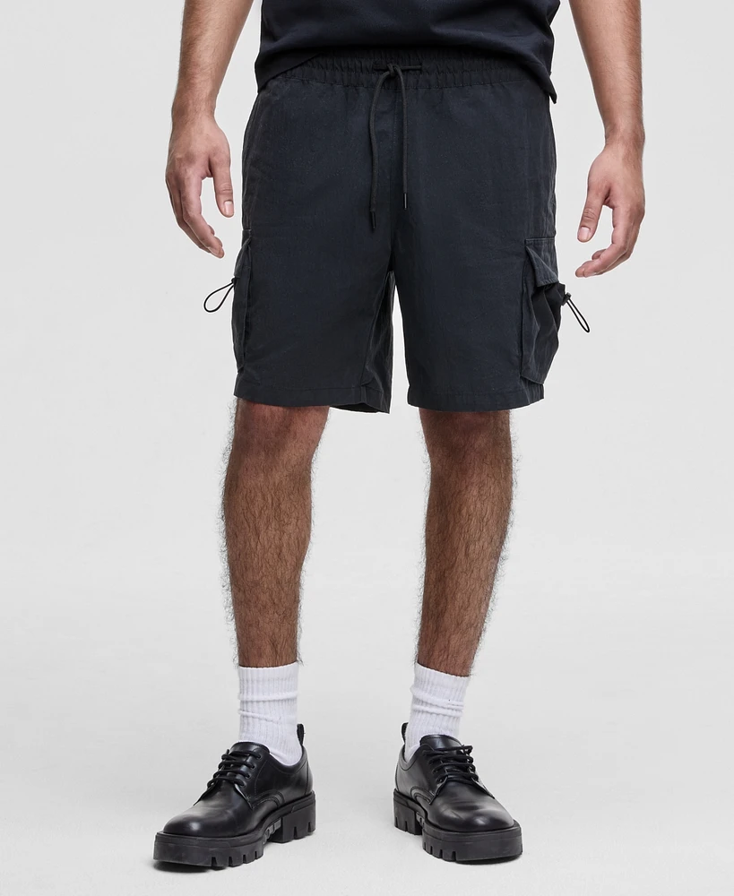 Mode of One Men's Relaxed-Fit Crinkled 7" Cargo Shorts, Exclusively at Macy's