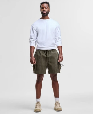 Mode of One Men's Relaxed-Fit Crinkled 7" Cargo Shorts, Exclusively at Macy's