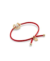 UNOde50 Red Thread Cultivated Pearl Leather Bracelet
