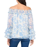 CeCe Women's Off-the-Shoulder Ruffle Cuff Blouse