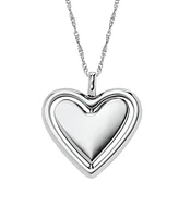 Fossil Legacy Heart Stainless Steel Rotating Pendant Necklace