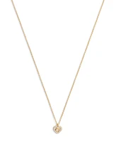 Coach Faux Stone Signature C Pave Heart Pendant Necklace