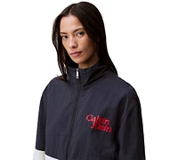 Calvin Klein Jeans Women's Colorblock Windbreaker Jacket