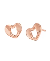 Michael Kors Precious Metal-Plated Heart Stud Earrings