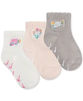 Nike Baby and Toddler Girls Floral Socks, Pack of 3