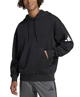 adidas Men's Essentials Three Bar Loose-Fit French Terry Hoodie