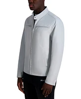 Karl Lagerfeld Paris Men's Lightweight Band-Collar Jacket