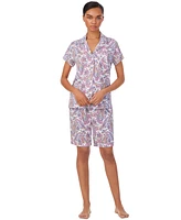 Lauren Ralph Women's Short-Sleeve Bermuda Pajama Set