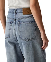 Calvin Klein Jeans Women's High Rise Barrel-Leg Rigid