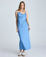 Kenneth Cole Women's Satin Cowlneck Maxi Dress