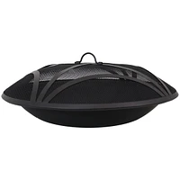 Replacement Steel Fire Pit Bowl with Round Spark Screen