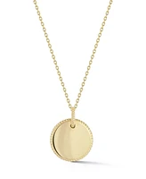 Rachel Zoe Fine Jewelry 14K Gold Circle Pendant with Twist Detail Necklace