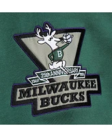 Mitchell & Ness Men's Heather Gray Milwaukee Bucks Hardwood Classics All Over 4.0 Pullover Sweatshirt