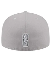 New Era Men's Gray Miami Heat Color Pack 59FIFTY Fitted Hat