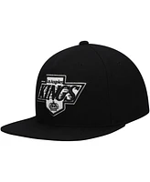 Mitchell & Ness Men's Black Los Angeles Kings Team Snapback Hat