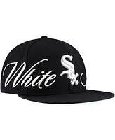 Mitchell & Ness Men's Black Chicago White Sox Just Don x Mlb Lux Script Snapback Hat