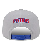 New Era Men's Gray Detroit Pistons Chenille Band 9FIFTY Snapback Hat