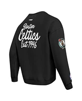 Pro Standard Men's Black Boston Celtics Paint the City Drop Shoulder Sweatshirt