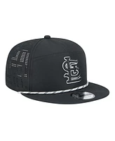 New Era Men's Black St. Louis Cardinals Laser Cut 9FIFTY Snapback Hat