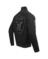 Pro Standard Men's Black Las Vegas Raiders Paint The City Twill Full-Zip Jacket