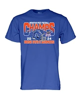 Blue 84 Men's and Women's Royal Boise State Broncos 2024 Mountain West Conference Football Champions T-Shirt