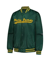 Hype And Vice Women's Green Notre Dame Fighting Irish A-Game Varsity Full-Snap Jacket