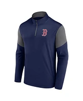 Fanatics Men's Navy Boston Red Sox Logo Quarter-Zip Top