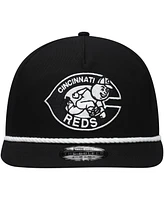 New Era Men's Black Cincinnati Reds Golfer Snapback Hat