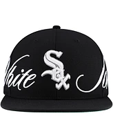 Mitchell & Ness Men's Black Chicago White Sox Just Don x Mlb Lux Script Snapback Hat