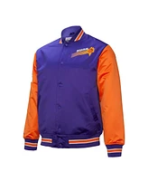 Mitchell & Ness Men's Purple Phoenix Suns Hardwood Classic Primetime Full-Snap Satin Jacket