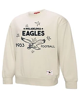 Mitchell & Ness Women's Cream Philadelphia Eagles Shooting Stars Pullover Sweatshirt