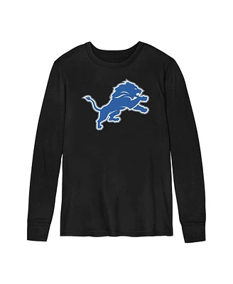 Outerstuff Preschool Black Detroit Lions Primary Logo Long Sleeve T-Shirt