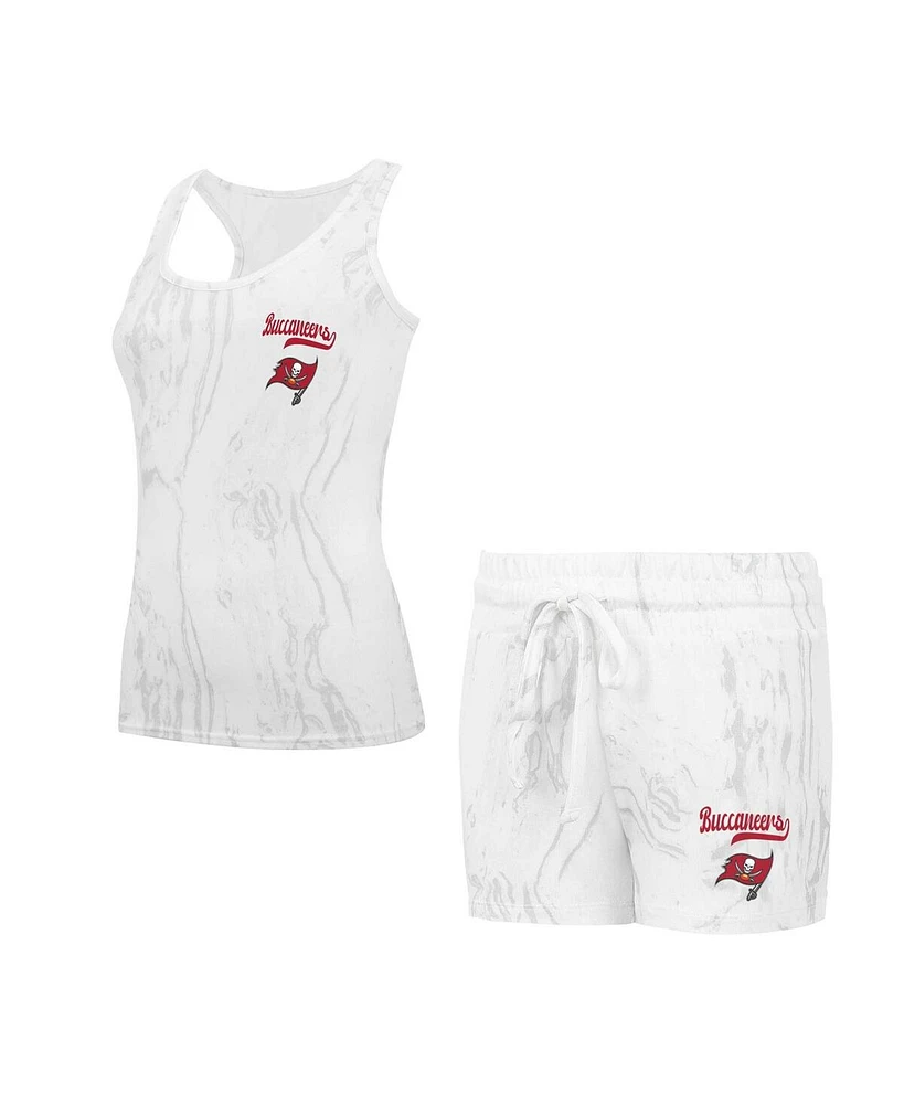 Concepts Sport Women's Tampa Bay Buccaneers Quartz Hacci Knit Tank Top Shorts Sleep Set