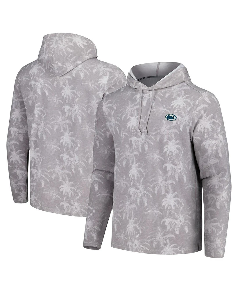 Tommy Bahama Men's Gray Penn State Nittany Lions Palm Frenzy Hoodie Long Sleeve T-Shirt