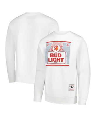 Mitchell & Ness x Bud Light Men's White Tampa Bay Buccaneers The Crest Pullover Sweatshirt