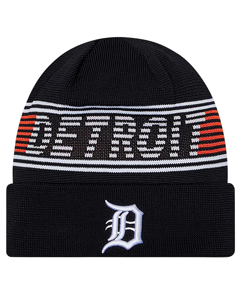 New Era Men's Navy Detroit Tigers Authentic Collection Cuffed Knit Hat