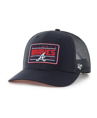 '47 Brand Men's Navy Atlanta Braves Hardline Trucker Adjustable Hat