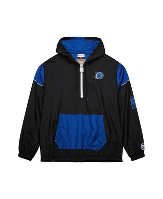 Mitchell & Ness Men's and Women's Black Orlando Magic Hardwood Classics Team Og 3.0 Anorak Half-Zip Windbreaker Jacket