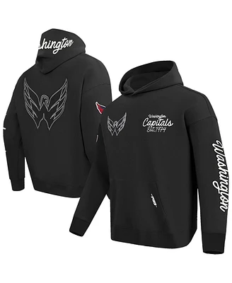 Pro Standard Men's Black Washington Capitals Paint the City Pullover Hoodie