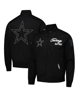 Pro Standard Men's Black Dallas Cowboys Paint The City Twill Full-Zip Jacket