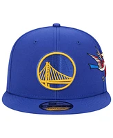 New Era Men's Royal Golden State Warriors Injection City Art 9FIFTY Snapback Hat