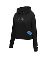 Pro Standard Women's Black Orlando Magic Jewels Cropped Pullover Hoodie