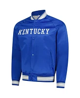 Mitchell & Ness Men's Royal Kentucky Wildcats Lightweight Satin Raglan Full-Snap Jacket