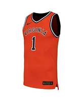 Nike Men's 1 Orange Virginia Cavaliers Throwback Replica Basketball Jersey