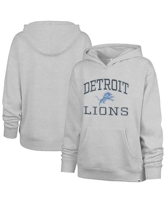 '47 Brand Women's Gray Detroit Lions Clarity Naomi Pullover Hoodie