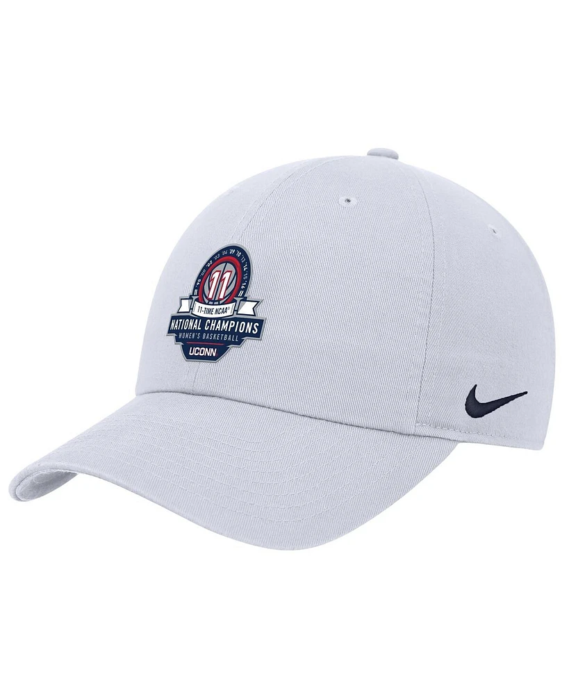 Nike Men's White UConn Huskies 11-Time Ncaa Champions Club Adjustable Hat