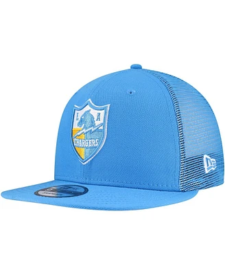 New Era Men's Powder Blue Los Angeles Chargers Throwback Main Trucker 9FIFTY Snapback Hat