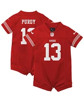 Nike Big Boys and Girls Scarlet Brock Purdy San Francisco 49ers Game Romper Jersey