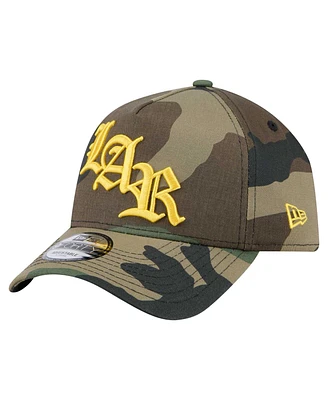 New Era Men's Camo Los Angeles Rams Mystic Camo A-Frame 9FORTY Adjustable Hat